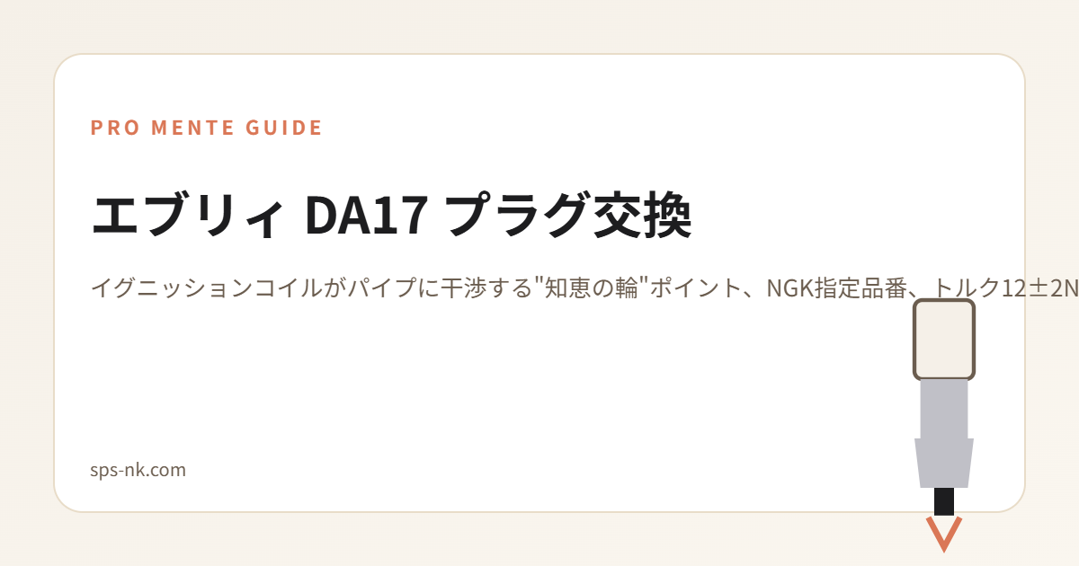 エブリィ DA17 プラグ交換